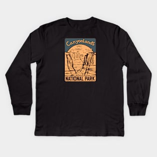 Canyonlands national park sunset Kids Long Sleeve T-Shirt